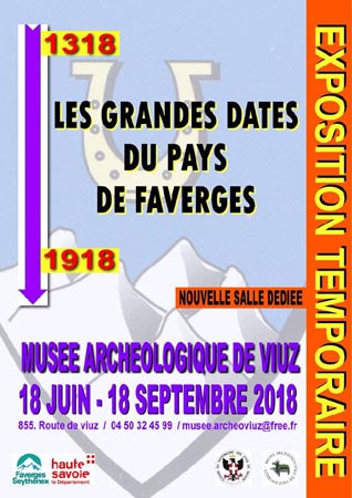 Exposition les grandes dates du Pays de Faverges 1318 2018 avec les Guides du Patrimoine Savoie Mont Blanc Guides PSMB