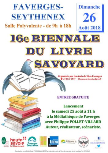 Biennale du Livre savoyard 2018 à Faverges Savoie Mont Blanc