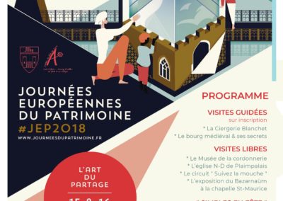 Affiche JEP 2018 Alby visites guidées Guides du Patrimoine Savoie Mont Blanc