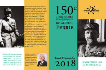 conférence et livre Général Ferrié par Michel amoudry Guide du Patrimoine Savoie Mont Blanc