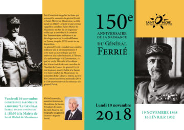 conférence et livre Général Ferrié par Michel amoudry Guide du Patrimoine Savoie Mont Blanc