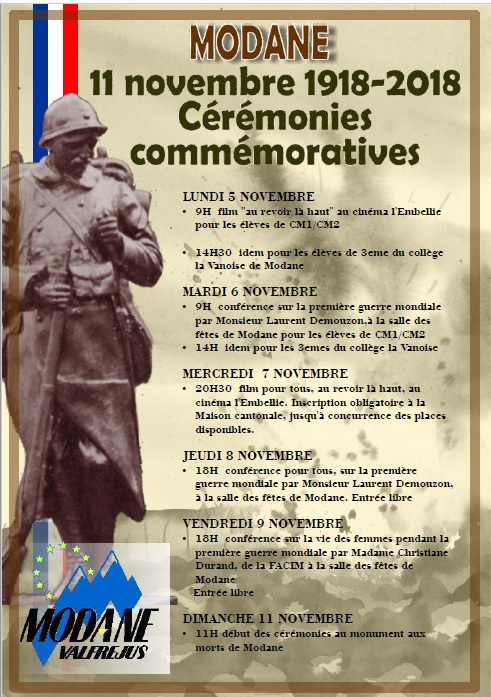 Conférence Laurent Demouzon Guide du Patrimoine Savoie Mont Blanc " La grande Guerre en Maurienne"