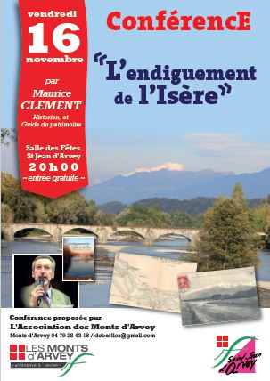 conférence Maurice Clément Guide du Patrimoine Savoie Mont Blanc sur l'endiguement de l'Isère 2018