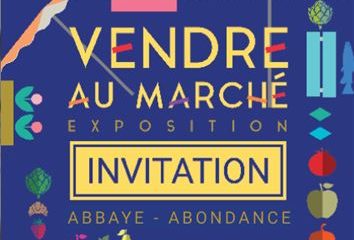 exposition vendre au marché à l'abbaye d'abondance avec les Guides du Patrimoine Savoie Mont Blanc