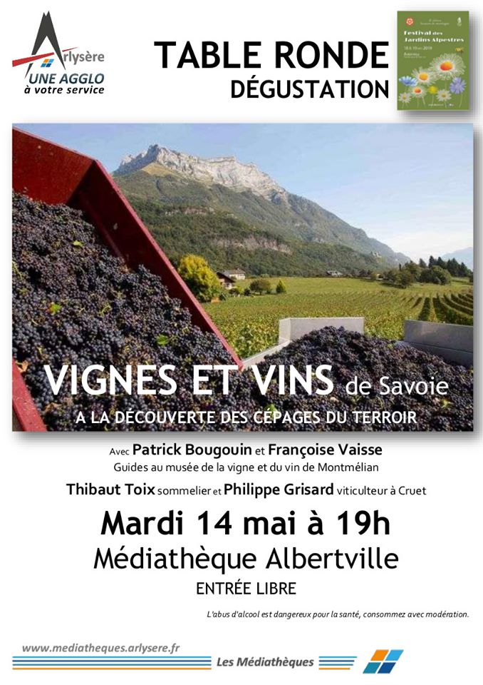 table ronde dégustation vin Guides du Patrimoine Savoie Mont Blanc 2019