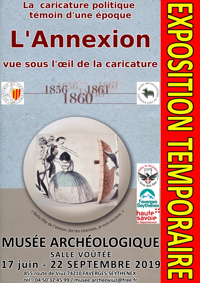 Faverges exposition caricatures annexion visites Guides du Patrimoine Savoie Mont Blanc