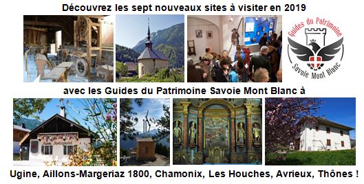 Nouveautés visites Guides du Patrimoine Savoie Mont Blanc 2019